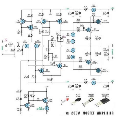 W Subwoofer Amplifier Circuit Diagram