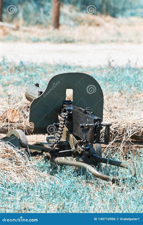 Machine Gun Of World War Ii Industrial Style Stock Photo Image Of