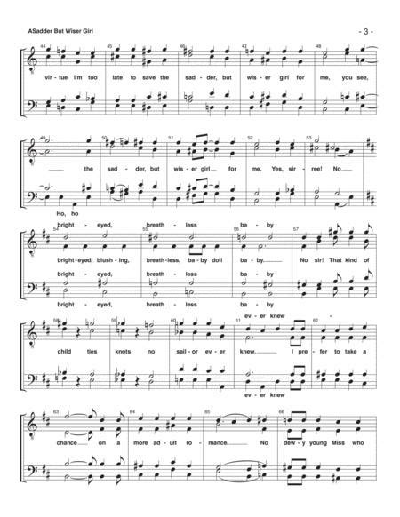 The Sadder But Wiser Girl Sheet Music Pdf Download