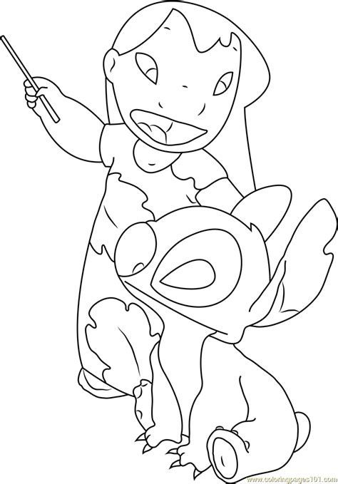 Free lilo and stitch coloring pages to print. Cute Lilo and Stitch Coloring Page - Free Lilo & Stitch ...