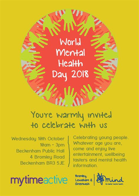 World Mental Health Day 2018 Bromley Lewisham And Greenwich Mind