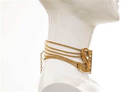 Dolce And Gabbana Runway Gold Tone Sex Choker Necklace Spring 2003 At 1stdibs Dolce And