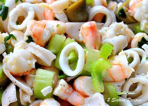 Seafood Salad Marinated for Christmas Eve ! - 2 Sisters Recipes by Anna ...