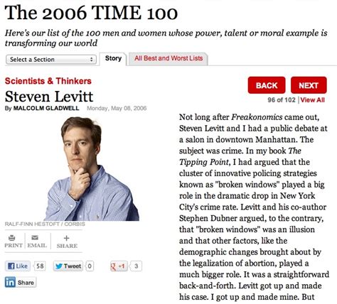 Shame Profile Freakonomics Author Steven Levitt Is An Anti Labor