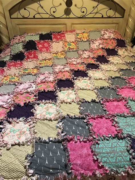 Rag Quilt I Made For My King Size Bed Quilts Rag Quilt Rag Quilt