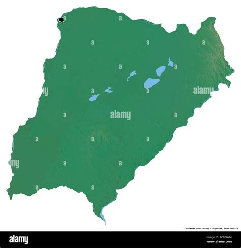 Shape Of Corrientes Province Of Argentina With Its Capital Isolated