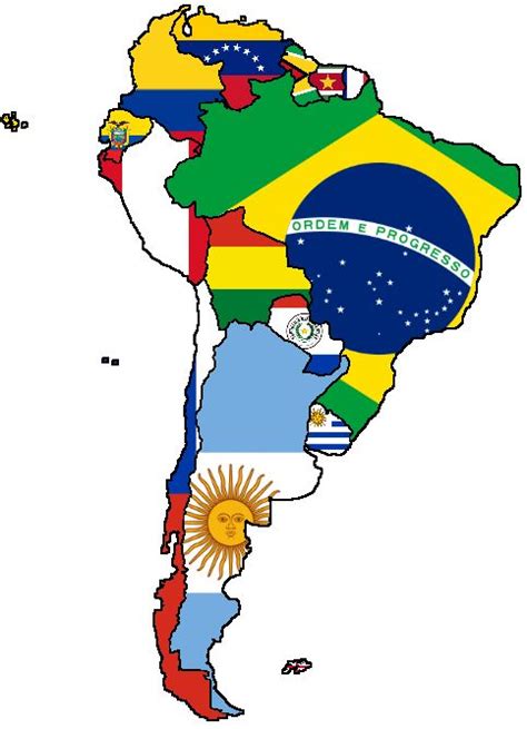 Flag Map Of South America South America Map South America Flag