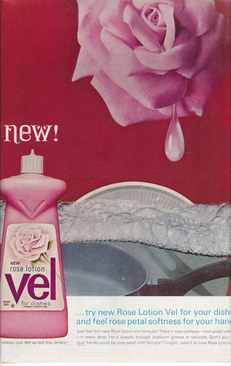 1967 Vintage Color Magazine Ad For Vel Rose Lotion Dish