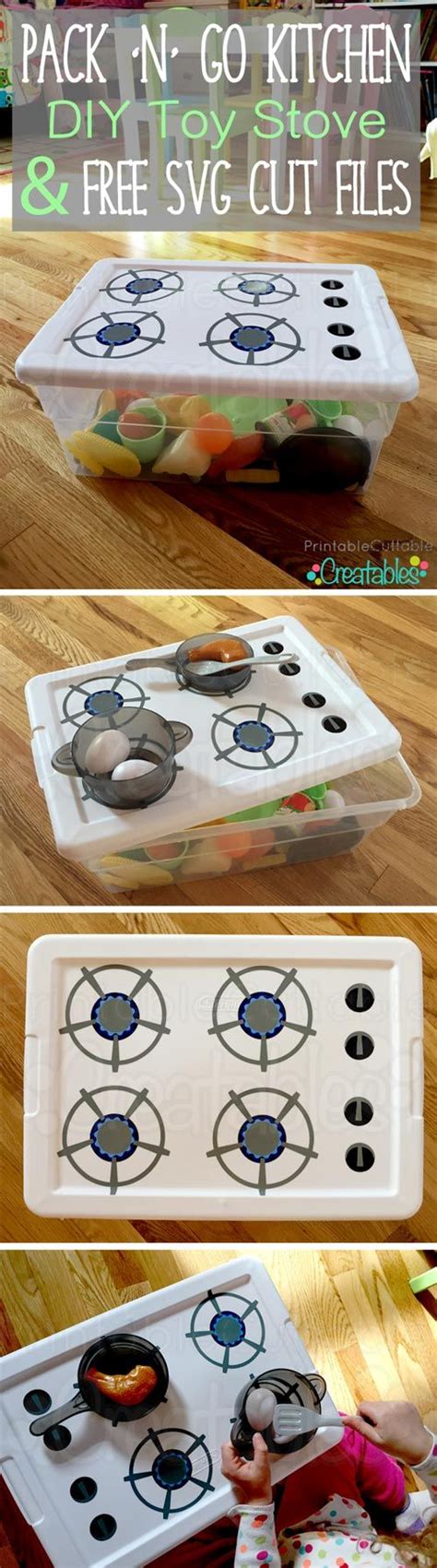 Pack N Go Kitchen Diy Toy Stove Made With Silhouette Cameo