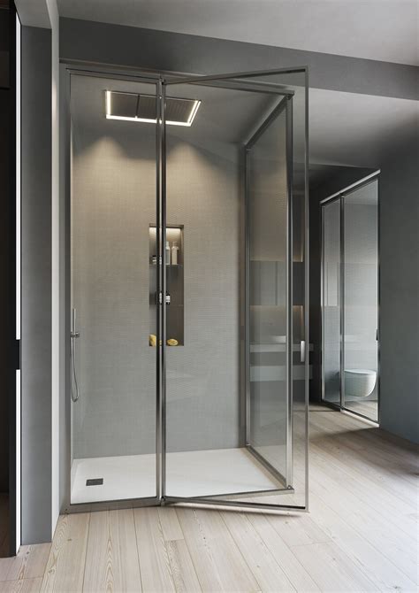 Niche Glass And Aluminium Shower Cabin With Hinged Door Suite By Vismaravetro