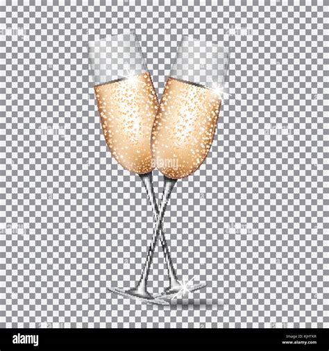 Coupe De Champagne Sur Fond Transparent Vector Illustration Image