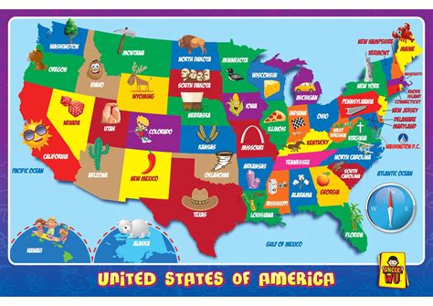 Usa Map United States Map Usa Kids Map Map Of Usa Us Map Etsy Maps