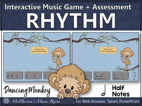 Music Distance Learning Half Notes Interactive Rhythm Game Assessment