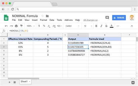 The opposite of such a nominal interest rate is the effective interest rate. How to use the NOMINAL formula in Google Sheets - Sheetgo Blog