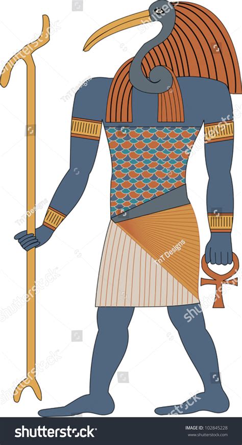 Egyptian Gods Thoth Stock Vector 102845228 Shutterstock