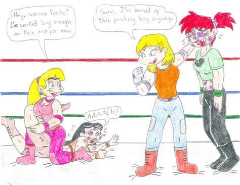 Wrestling Female Tag Team By Jose Ramiro On Deviantart