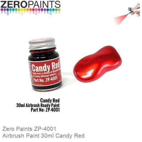 Zero Paints Zp 4001 Airbrush Paint 30ml Candy Red