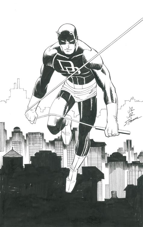 John Romita Jr Daredevil In Kyle Blackwell S The Gallery Without Fear Comic Art Gallery Room