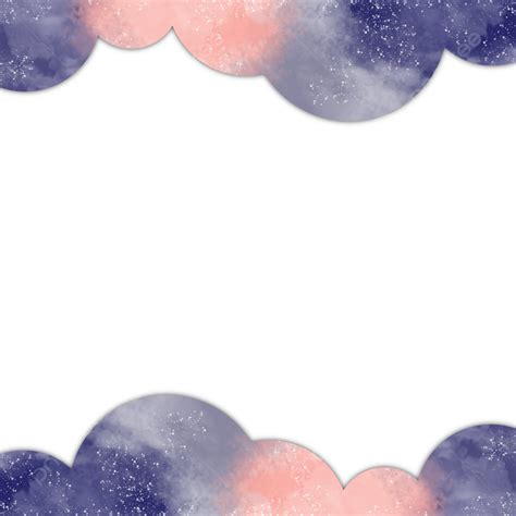 Gradient Decorative Cloud Border Borders Frames Gradient Png