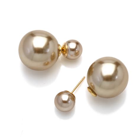Piper Strand Gold Double Ball Earrings In Metallic Lyst