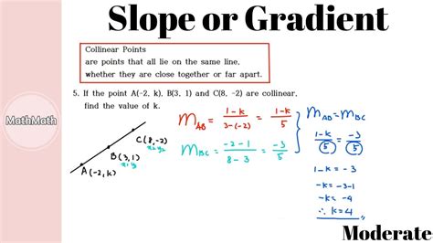 Linear How To Slope Or Gradient Moderate Level Youtube
