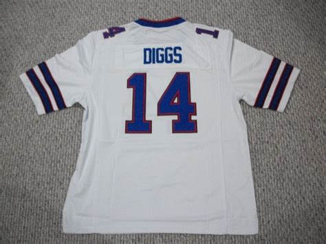 Unsigned Stefon Diggs Jersey 14 Buffalo Custom Stitched White Football No Brands Logos Sizes S