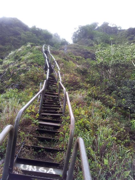 Happy But Not Unscathed Climbing The Haiku Stairs