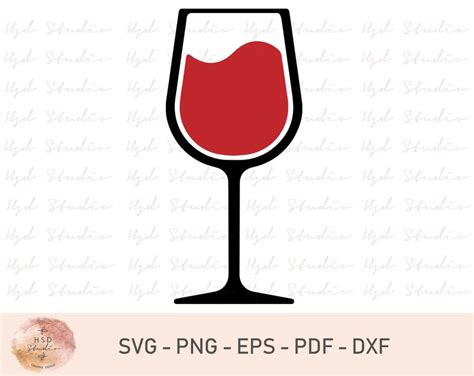 Wine Glass Svg Silhouette Cut Files Cricut Cut Files Eps Etsy