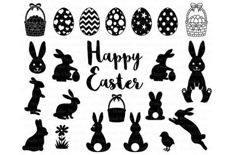 Easter SVG, Bunny Egg Basket SVG. ~ Illustrations ~ Creative Market