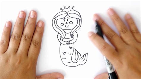 ¿cómo Dibujar Una Sirena Dibujo De Una Sirena Para Niños Youtube