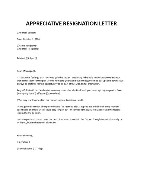 How To Create An Appreciative Resignation Letter As A