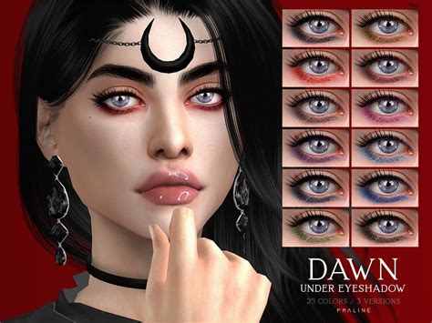 Black Sim Cc — Pralinesims Shimmery Under Eyeshadow With Sims 4