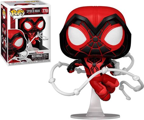 Funko Pop Miles Morales 770 Crimson Cowl Suit Homem Aranha