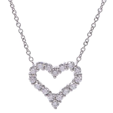 Tiffany And Co Sentimental Diamond Heart Platinum Necklace Tiffany And Co
