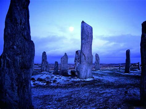 İskoçya Callanish Duran Taşlar Hd Masaüstü Duvar Kağıdı Wallpaperbetter