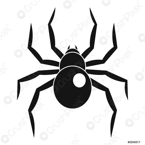 Black Widow Spider Icon Simple Style Stock Vector 3354517 Crushpixel