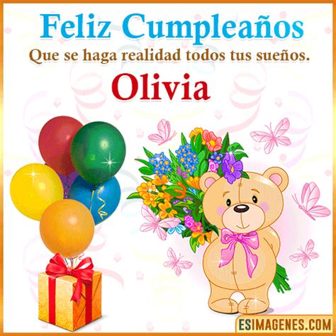 【º‿º】 Feliz Cumpleaños Olivia【 ️】32 Tarjetas Y 