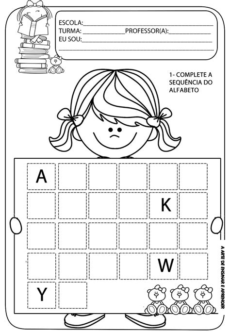 Atividades prontas sequência do alfabeto Alfabeto pré escolar Atividades Atividades