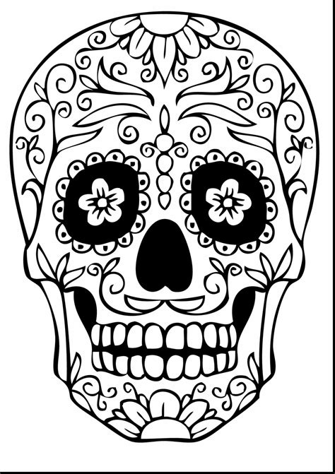 de los muertos skulls coloring pages  getcoloringscom