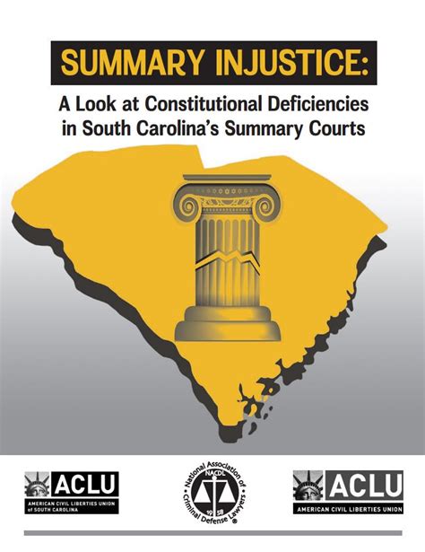 “summary injustice” exposes south carolina courts that convict and jail many defendants without