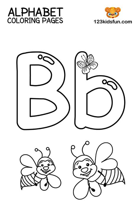 Alphabet B Book Coloring Pages
