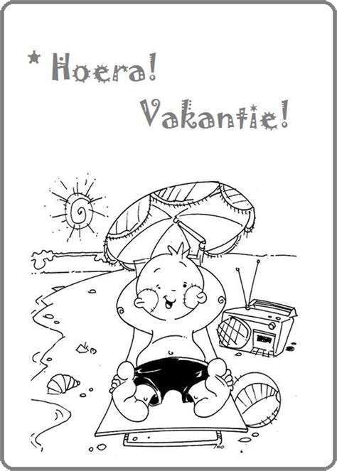 Kleurplaat Vakantie Zomer Coloring Pages