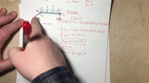 Compute The Shearing Stress In The Pin At B Strength Of Materials