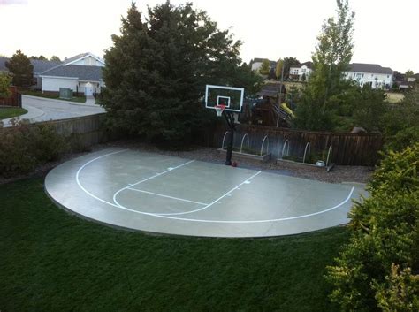 Finally The Construction Of The Backyard Basketball Court Is Completed