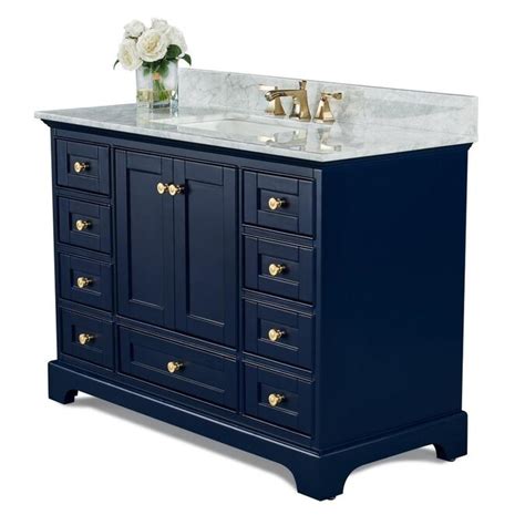 Ancerre Designs Audrey 48 In Heritage Blue Single Sink Bathroom Vanity