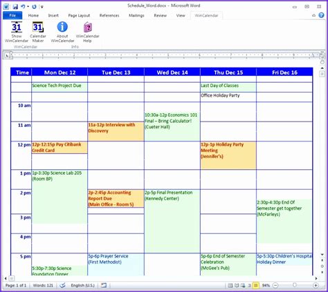 9 Microsoft Excel Schedule Template Excel Templates