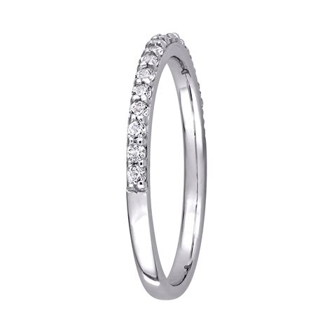 Stella Grace 10k White Gold Lab Created White Sapphire Anniversary Ring