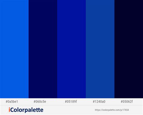 √ Midnight Blue Color Palette