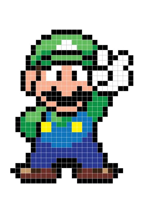 Luigi Perler Fuse Bead Pixel Pattern Fuse Bead Patterns Pixel Art