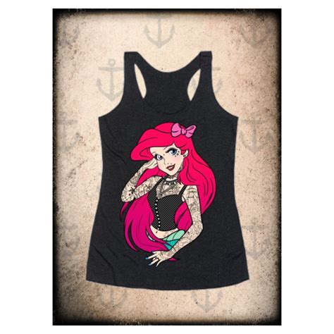 Princess Ariel Tattooed Vest Rockabilly Vest